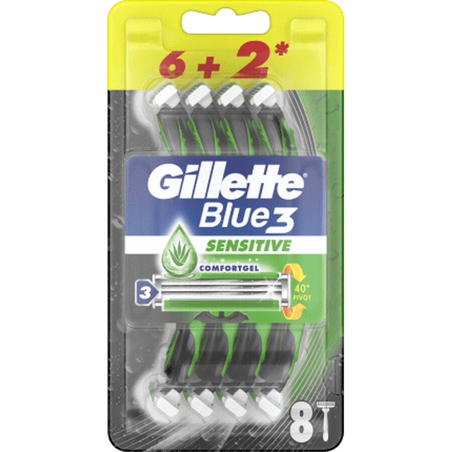 Gillette B3 Sensitive maquinilla de afeitar, 8 pcs