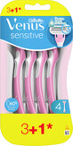 Gillette Venus Maquinilla de afeitar para pieles sensibles, 4 uds.