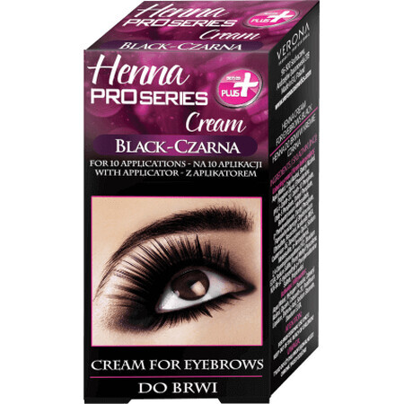 Henna Crema para Cejas Pintura Negra, 15 ml