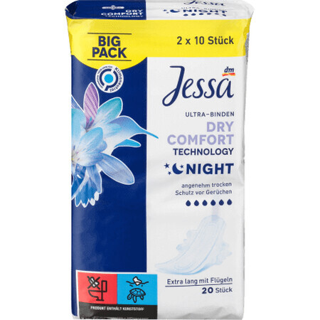 Jessa Ultra Comfort Night Absorbent, 20 pcs