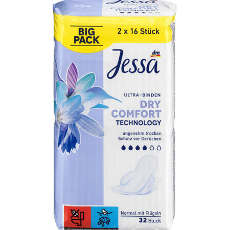 Jessa Ultra Dry Comfort Absorberend, 32 stuks