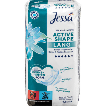 Jessa Absorbente Ultra Largo Forma Activa, 12 uds.