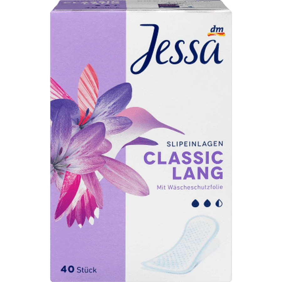 Jessa Classic Daily Compresas Absorbentes Largas, 40 unid.