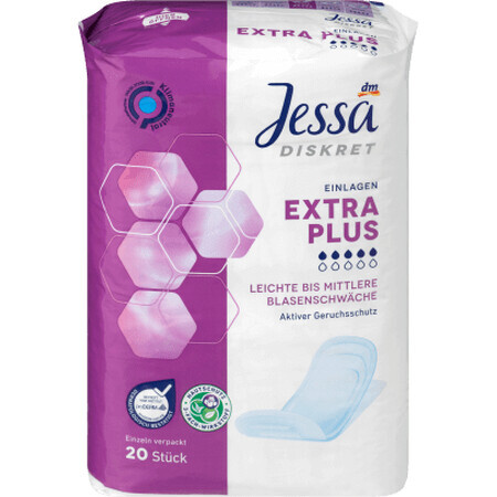 Jessa DISKRET Absorbentes incontinencia extra plus, 20 unid.