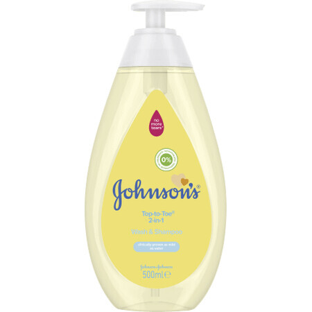 Johnson´s 2in1 baby badlotion en shampoo, 500 ml