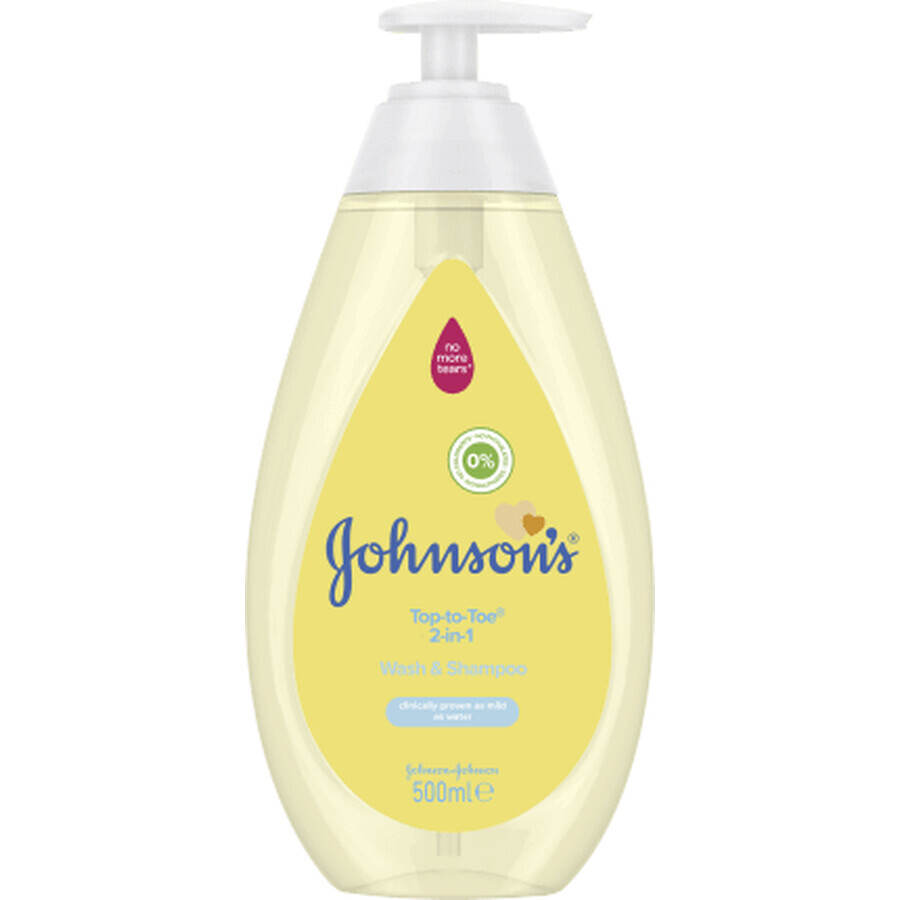 Johnson´s 2in1 baby badlotion en shampoo, 500 ml