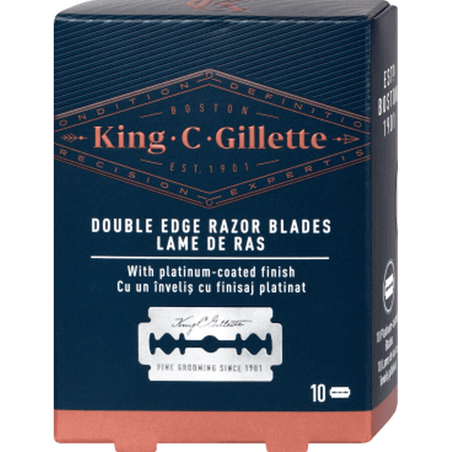 King C. Gillette Hojas de afeitar de doble filo, 10 uds.