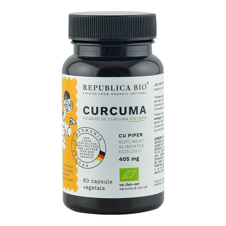 Cúrcuma 405 mg, 60 cápsulas, Republica Bio