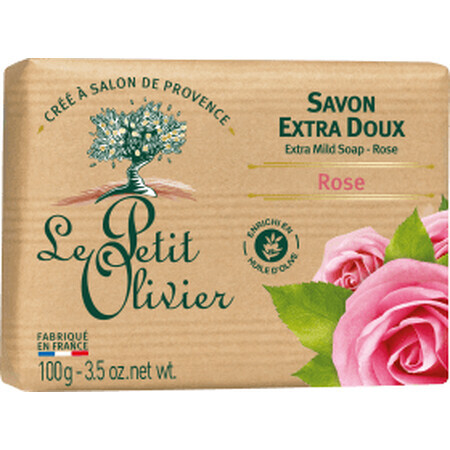 Le Petit Olivier Jabón Sólido de Rosas, 100 g