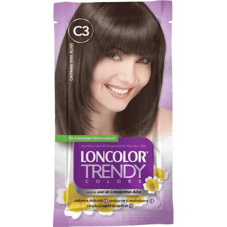 Loncolor TRENDY Semi-permanente verf bruin soul blues C3, 1 st