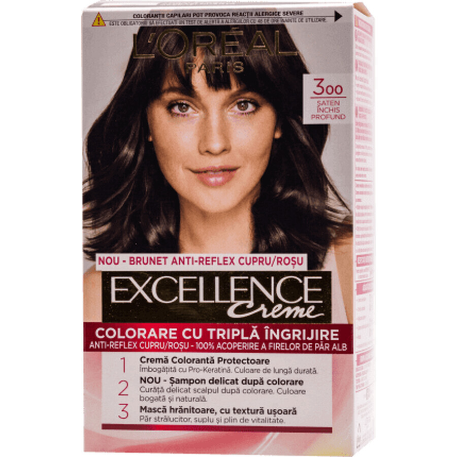 Loreal Paris EXCELLENCE CREME Permanente haarverf met ammoniak 3, 1 stuk