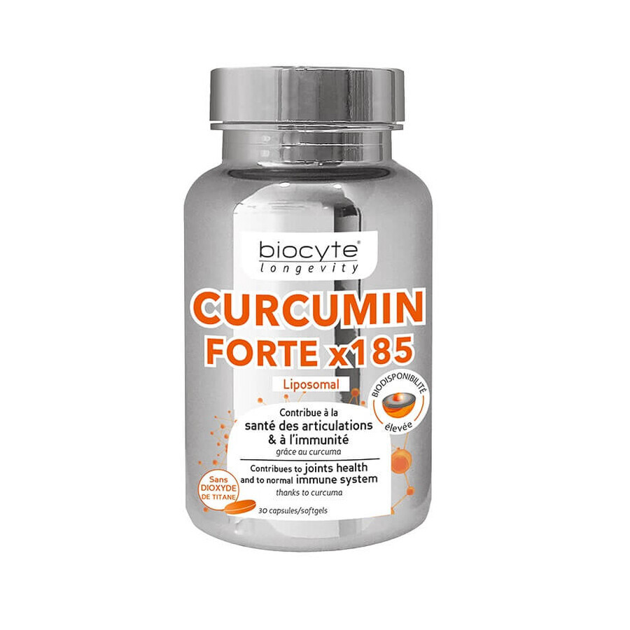 Curcumina Forte x 185 Lipozomal, 30 cápsulas, Biocyte