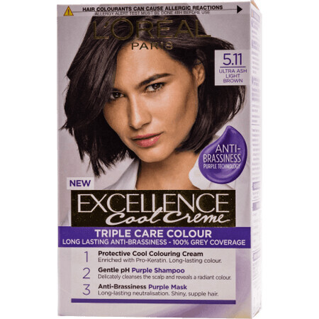 Loreal Paris EXCELLENCE CREME Permanent hair dye with ammonia 5.11, 1 pc