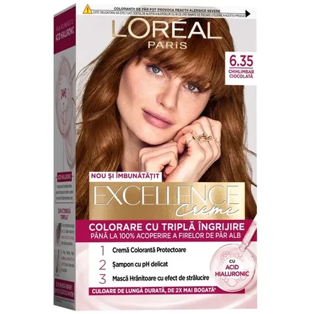 Loreal Paris EXCELLENCE CREME Teinture permanente avec ammoniaque 6.35, 1 pc