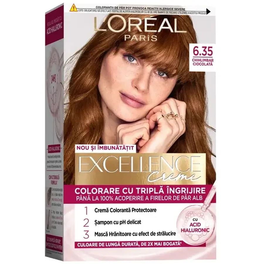 Loreal Paris EXCELLENCE CREME Teinture permanente avec ammoniaque 6.35, 1 pc