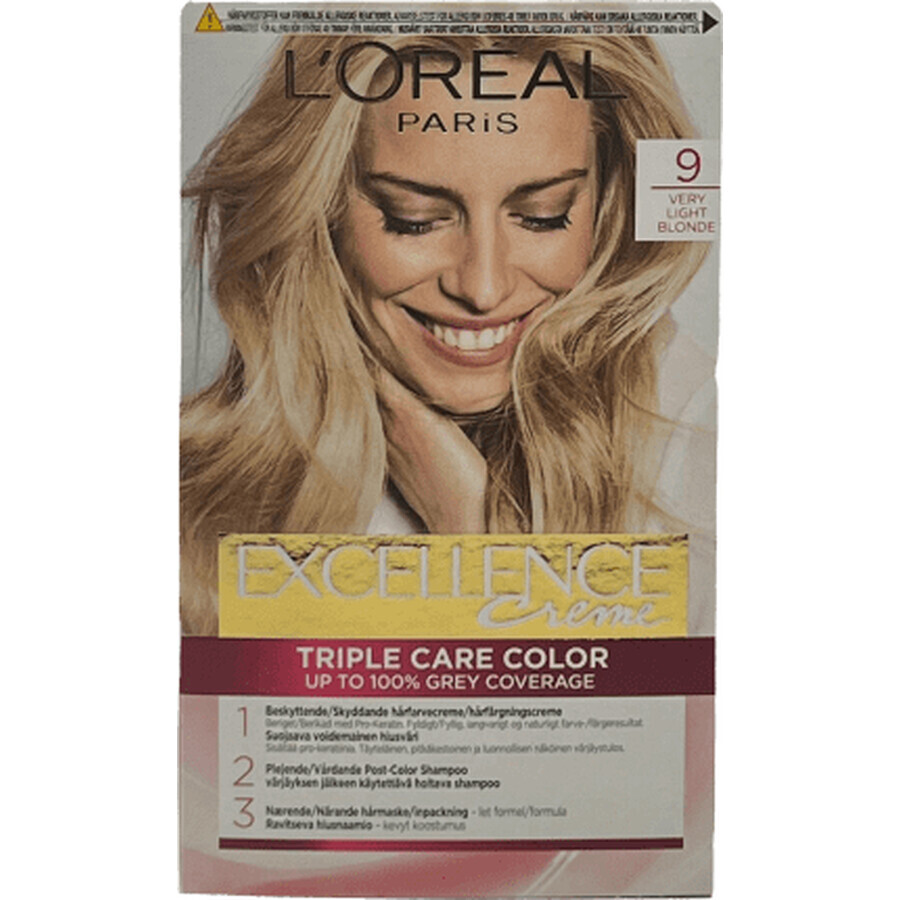 Loreal Paris EXCELLENCE CREME Tintura permanente per capelli con ammoniaca 9, 1 pz