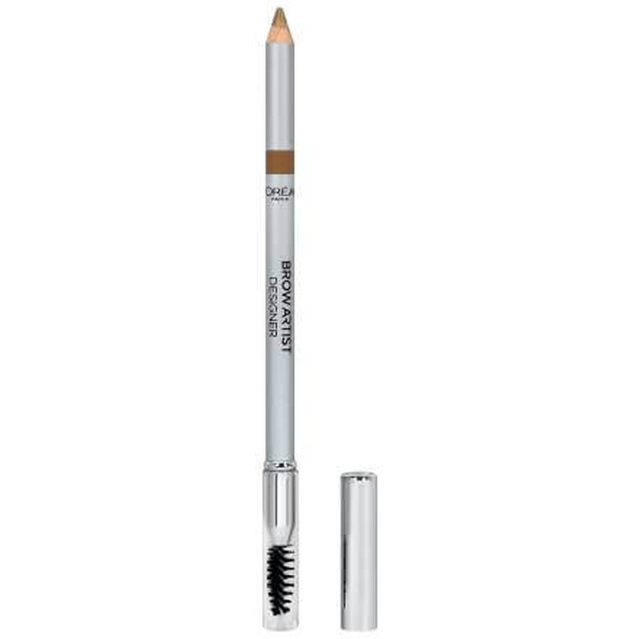 Loreal Paris Brow Artist Lápiz de cejas de diseño 302 Castaño claro, 1 ud.