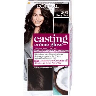 Loreal Paris CASTING CREME GLOSS Vopsea păr  200 negru abanos, 1 buc