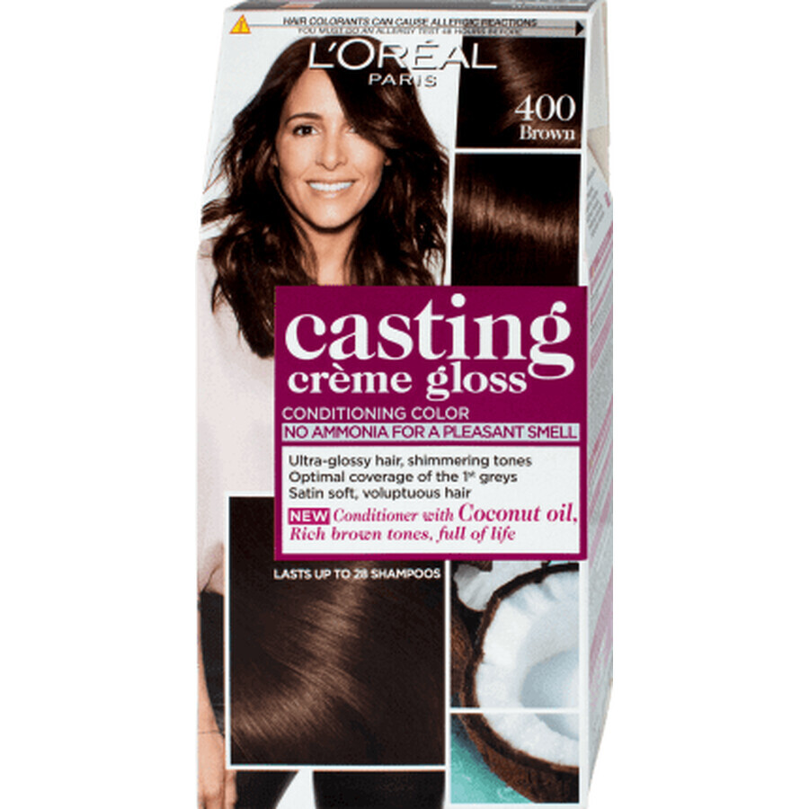 Loreal Paris CASTING CREME GLOSS Hair dye 400 brown, 1 pc