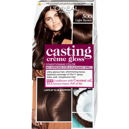 Loreal Paris CASTING CREME GLOSS Haarfarbe 500 hellbraun, 1 Stück