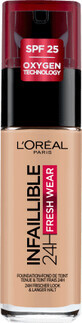 Loreal Paris Infaillible 32H Base de maquillaje Fresh Wear 145 Beige Rosa, 30 ml