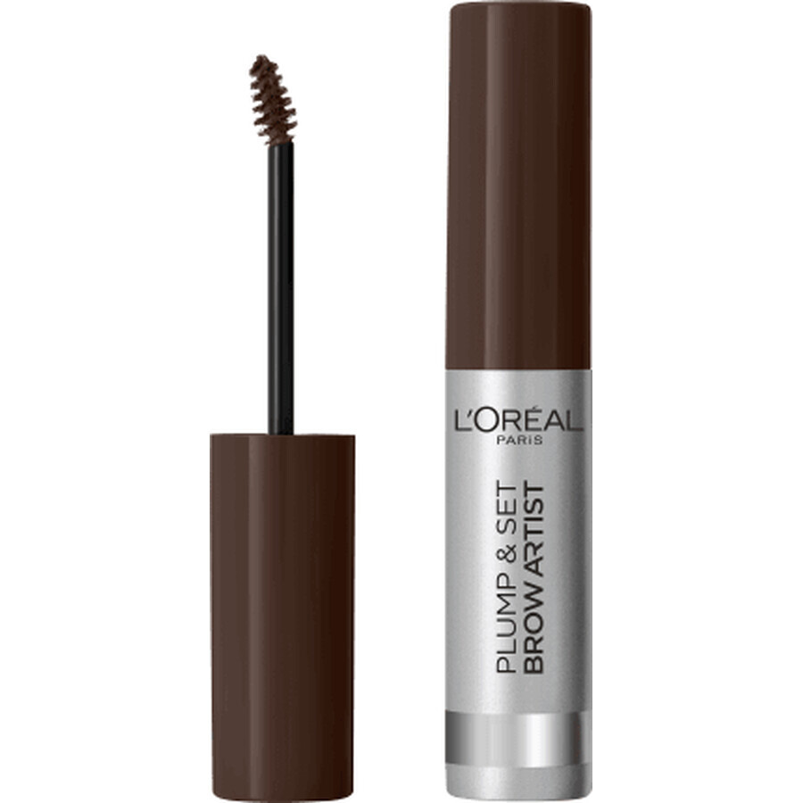 Loreal Paris Plump&Set Brow Artist Mascara à sourcils 108 Dark Brunette, 4,9 ml