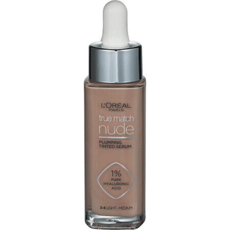 Loreal Paris Suero True Match Nude 3-4 Claro Medio, 30 ml