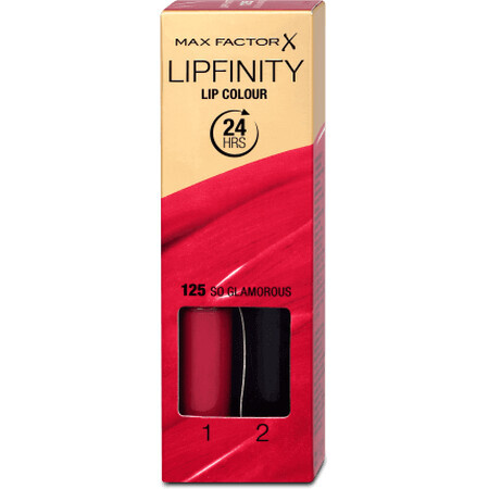 Max Factor Lipfinity Barra de Labios Líquida 24h 125 So Glamorous, 1 ud.