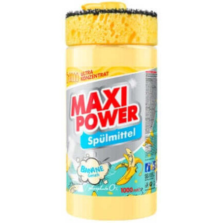 Maxi Power Detergente lavavajillas Maxi Power con sabor a plátano, 1 l