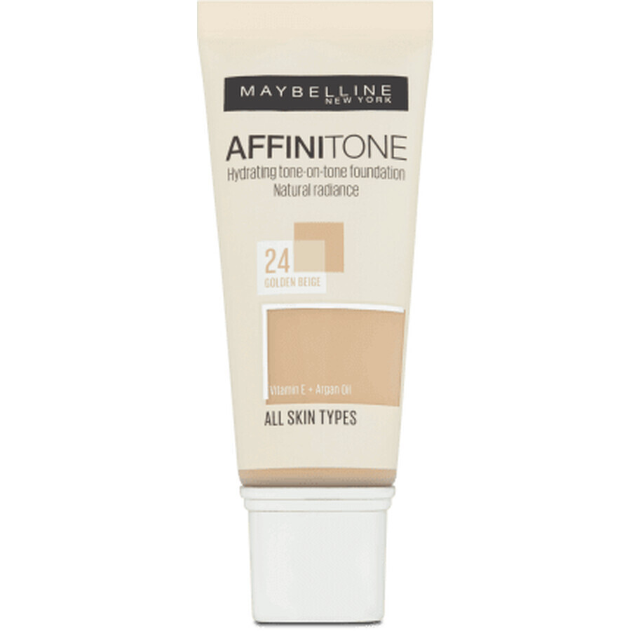 Maybelline New York Fond de teint Affinitone 24 Golden Beige, 30 ml