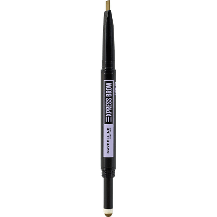 Maybelline New York Express Brow Satin Duo Lápiz de cejas 01 Rubio oscuro, 2 g