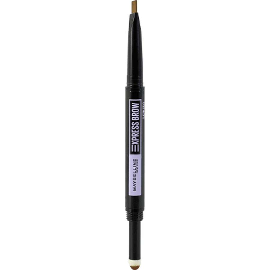 Maybelline New York Express Brow Satin Duo creion pentru sprâncene 02 Medium Brown, 2 g