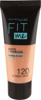 Maybelline New York Base de maquillaje Fit Me Matte &amp;amp; Poreless 120 Classic Ivory, 30 ml