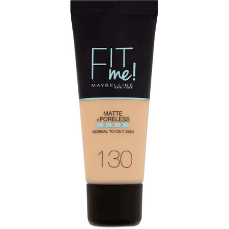 Maybelline New York Base de maquillaje Fit Me Matte &amp; Poreless 130 Buff Beige, 30 ml