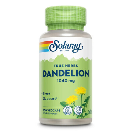 Diente de León (Papadie) 520 mg Solaray, 100 cápsulas, Secom