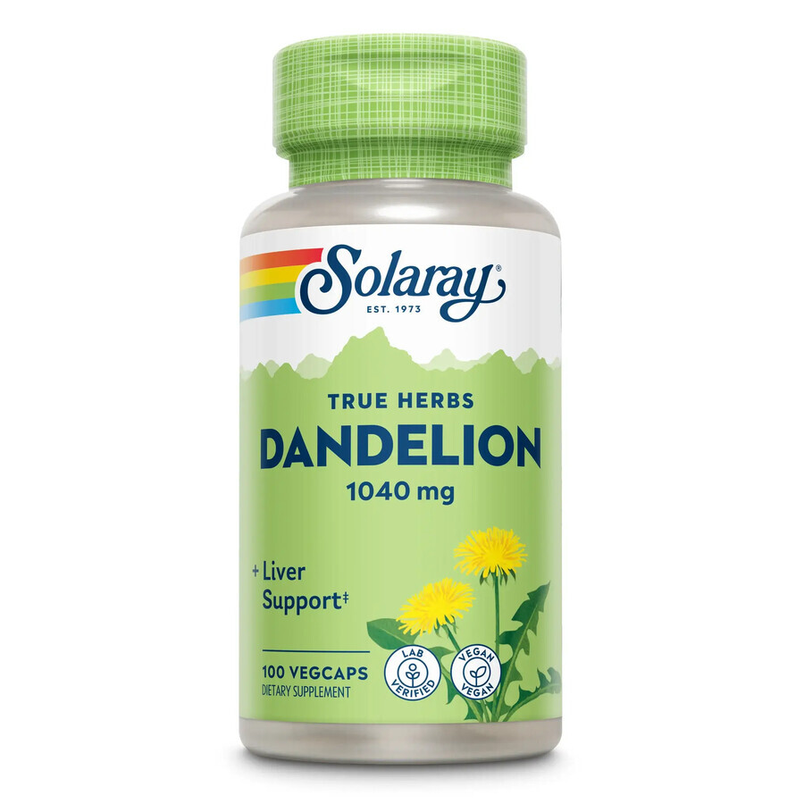 Diente de León (Papadie) 520 mg Solaray, 100 cápsulas, Secom