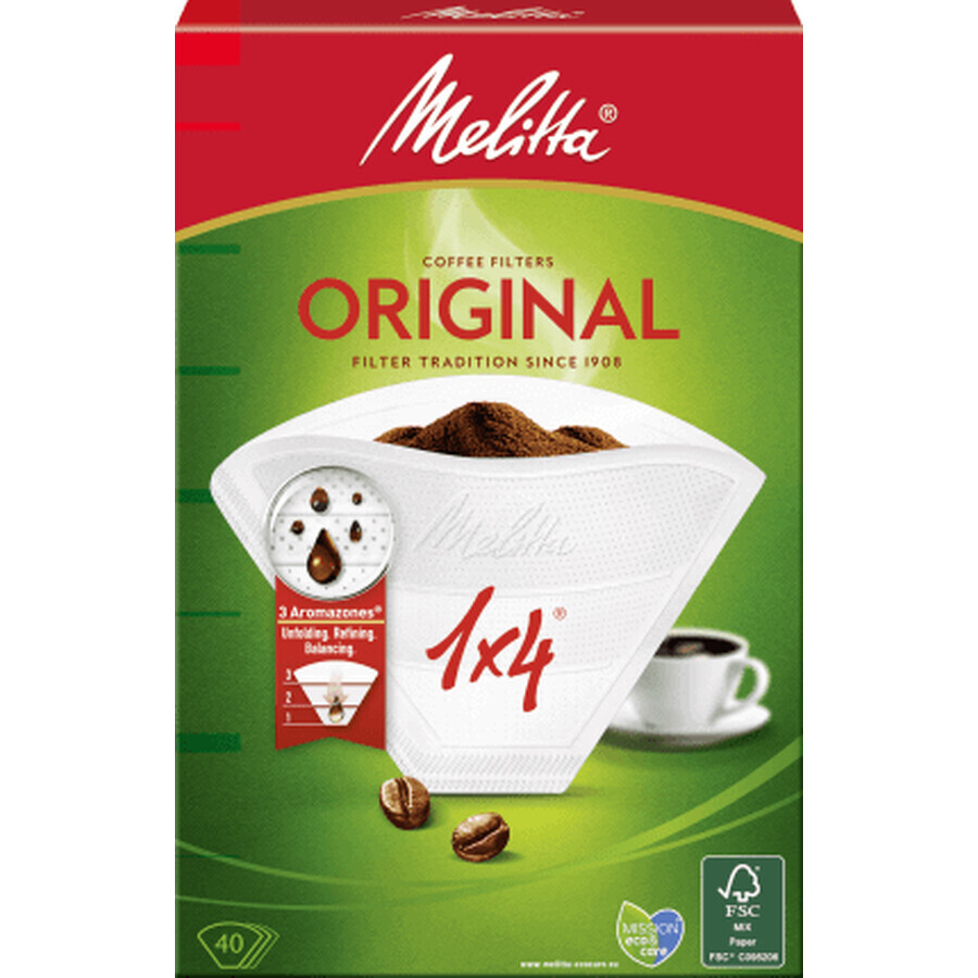 Melitta Melitta papieren koffiefilter nr. 4, 40 st