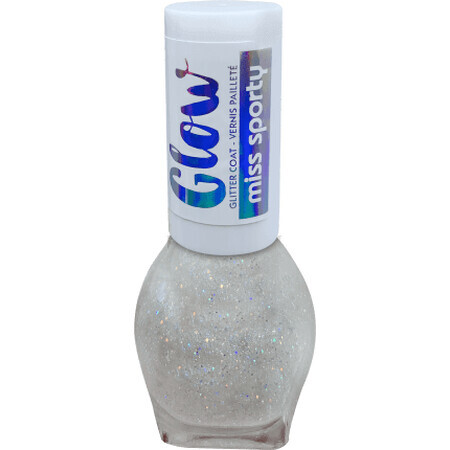 Esmalte de uñas con purpurina Miss Sporty Glow 030 Winter Glow, 7 ml