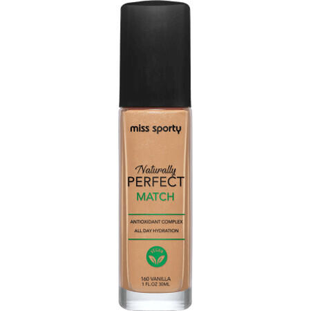 Miss Sporty Natuurlijk Perfect Match Foundation 160 Vanille, 30 ml