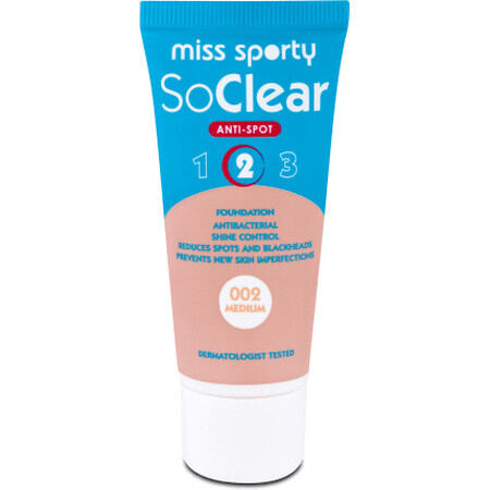 Miss Sporty So Clear fond de ten 002 Medium, 30 buc