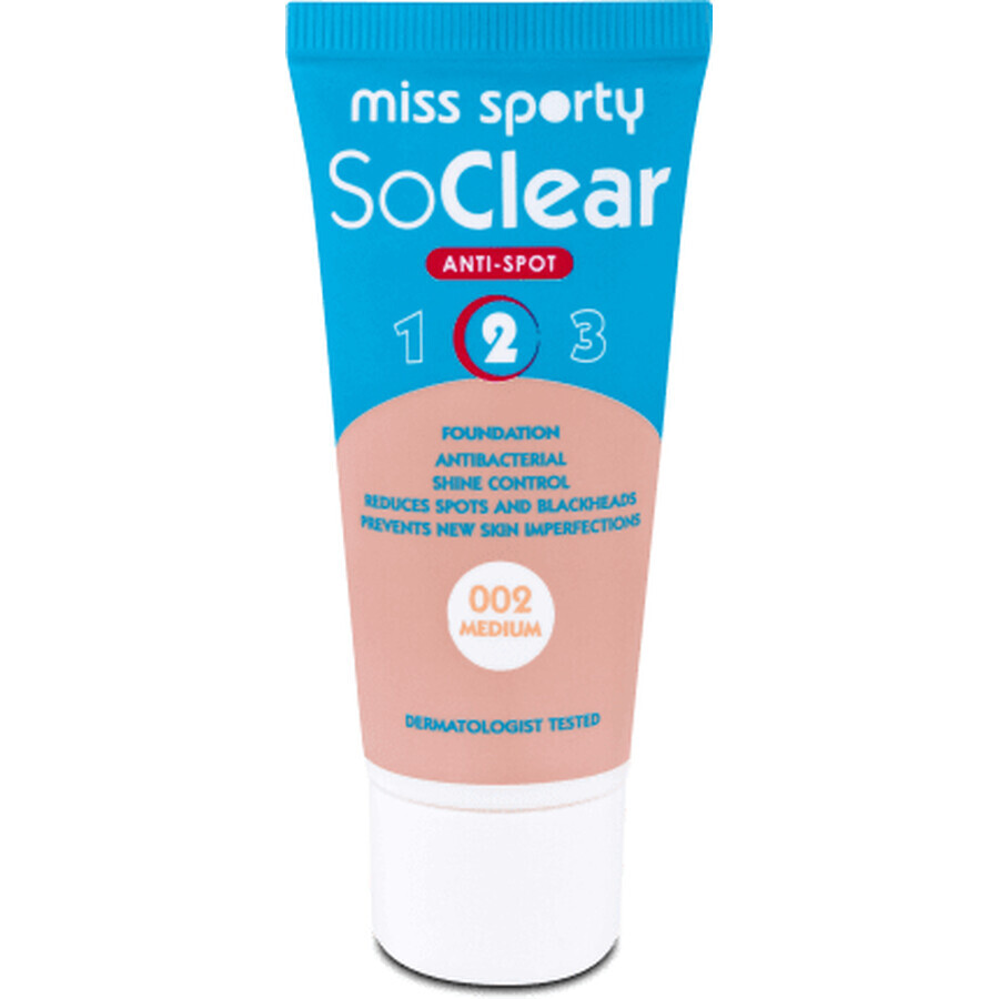 Miss Sporty So Clear fond de ten 002 Medium, 30 buc