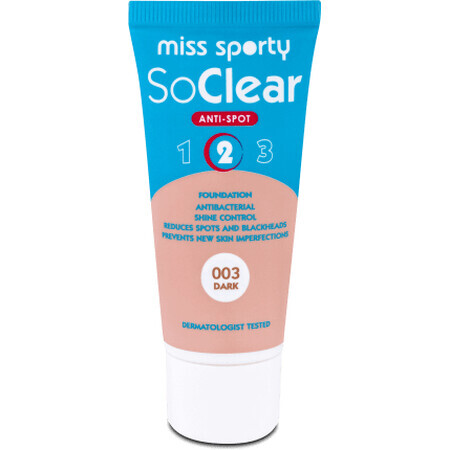 Miss Sporty So Clear foundation 003 Dark, 30 pcs