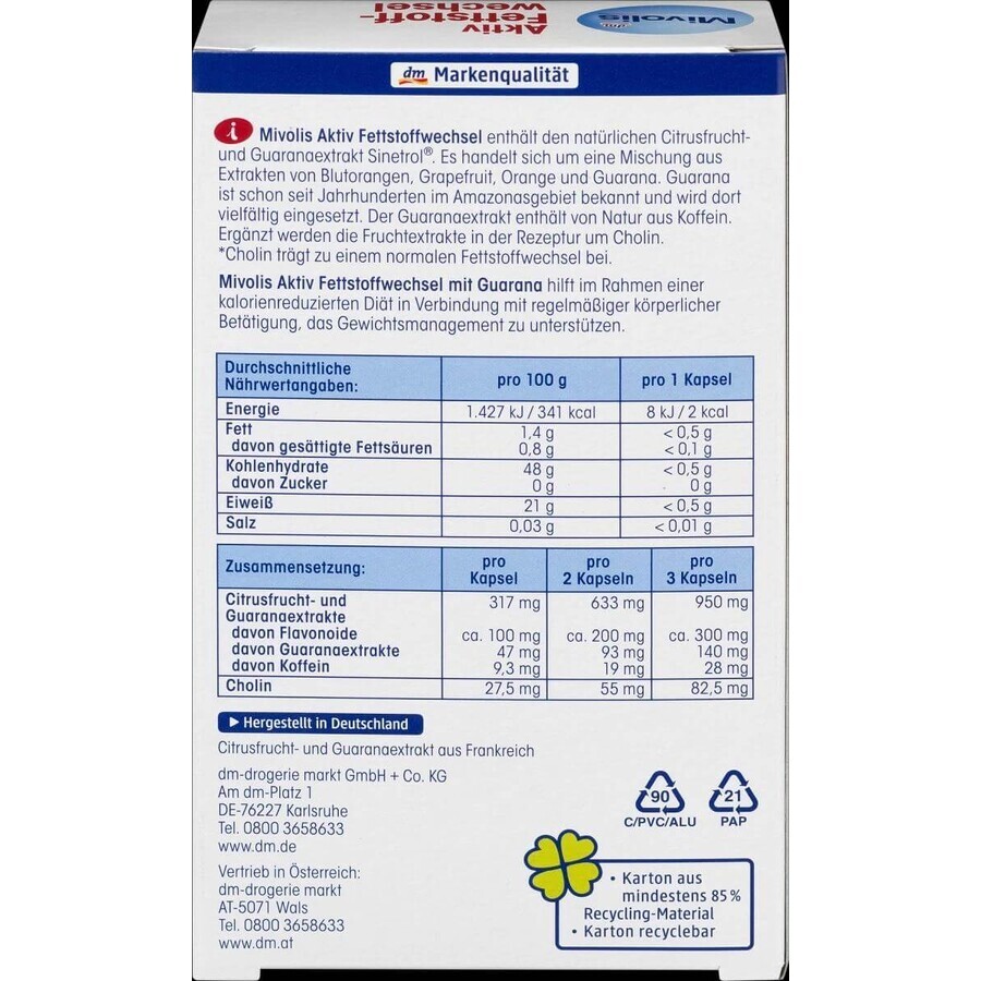 Estimulador del metabolismo Mivolis Aktiv, 45 uds.