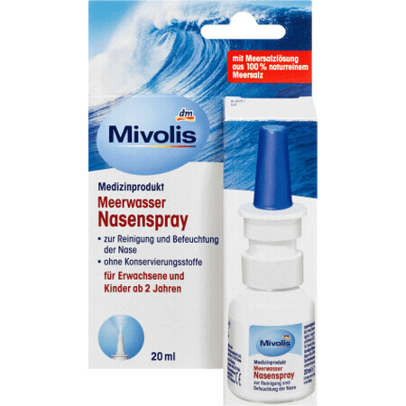 Mivolis Spray nasale all'acqua di mare, 20 ml