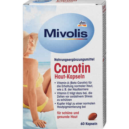 Mivolis Caroteno Piel Cápsulas, 16,2 g, 60 cápsulas