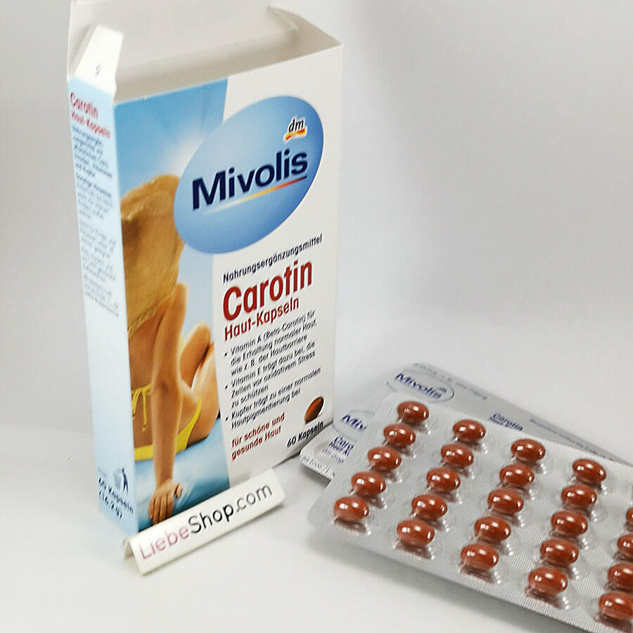 Mivolis Caroteno Piel Cápsulas, 16,2 g, 60 cápsulas