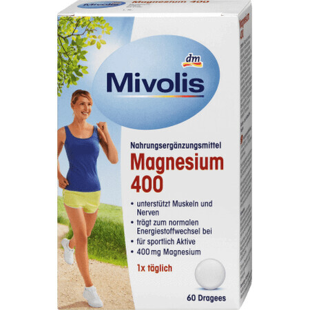 Mivolis Magnesium magnesium drages 400, 65,7 g, 60 druppels