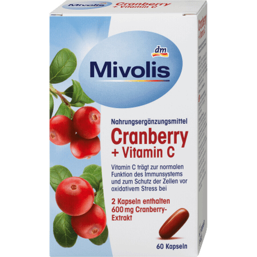 Mivolis Arándano Rojo + Vitamina C Cápsulas, 60 unid.