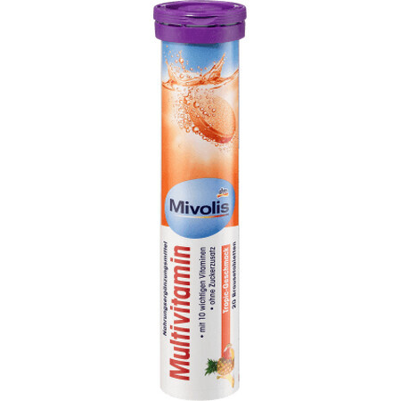 Mivolis Comprimidos efervescentes multivitamínicos, 82 g, 20 uds.