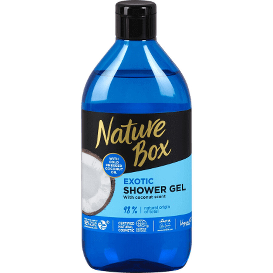 Nature Box  Gel de duș cu cocos, 385 ml